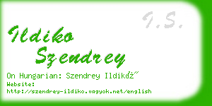 ildiko szendrey business card